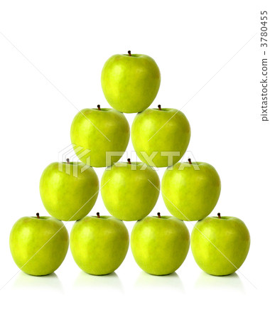 green apples on a pyramid shape 3780455