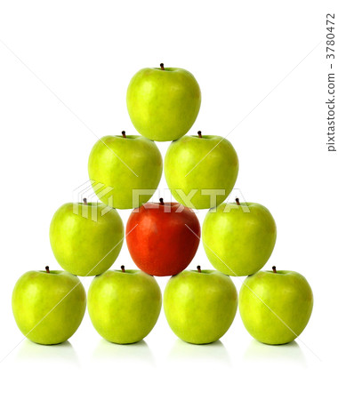 green apples on a pyramid shape - be different 3780472