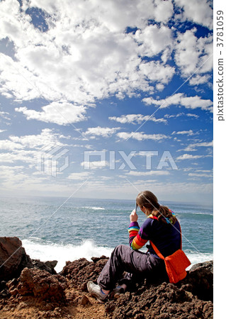 pensive woman by the sea pensive woman by the sea 3781059