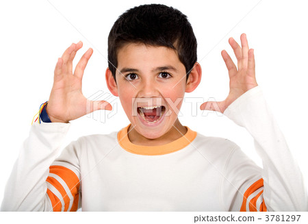Funny child portrait - stressed Funny child portrait - stressed 3781297