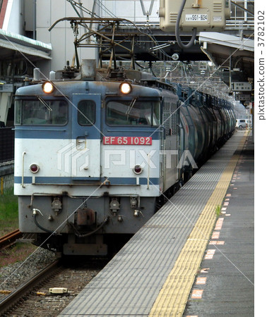 Freight train EF65 tank Tsunoda station 3782102