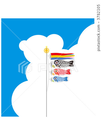 Carp streamer swimming in the blue sky Carp streamer swimming in the blue sky 3782105