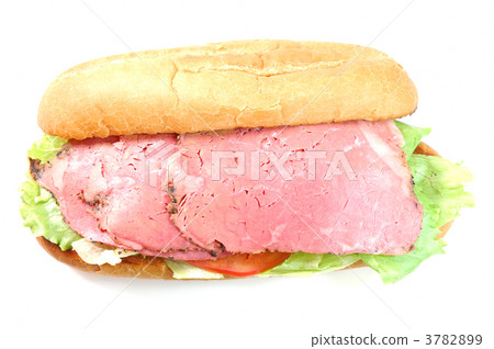 美味的烤牛肉三明治 3782899