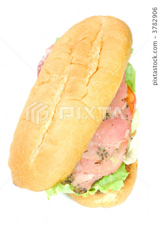 美味的烤牛肉三明治 3782906