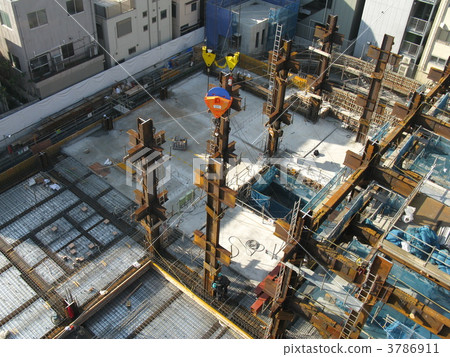 鋼框架 垂直 垂直的 3786911