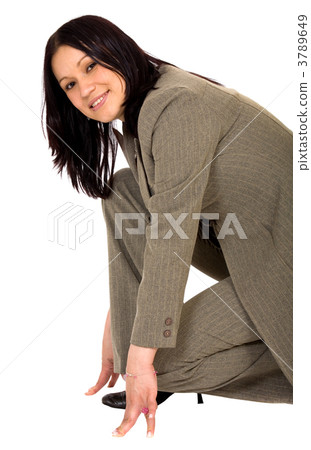 Business woman ready to race 3789649