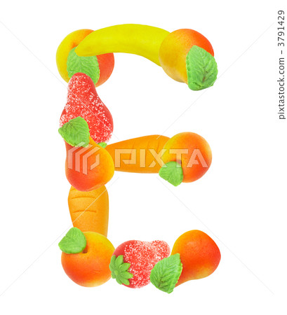 alphabet from fruit, the letter E 3791429