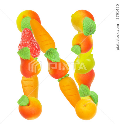 alphabet from fruit, the letter N 3791450