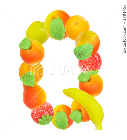 alphabet from fruit, the letter Q 3791455