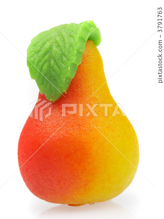 Sweets marzipan. In the form of a pear 3791763
