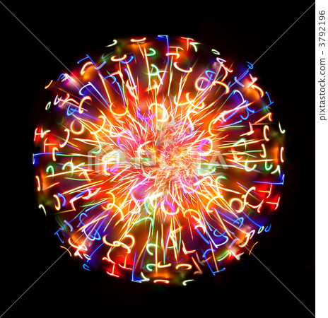 Multi-coloured light sphere Multi-coloured light sphere 3792196
