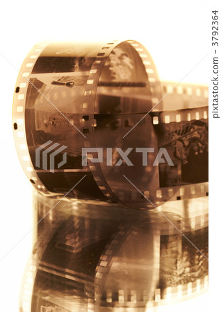 Old black-white photofilm. A negative 35mm... 3792364