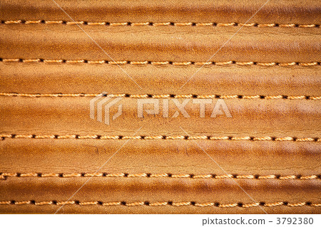 leather stitched by threads leather stitched by threads 3792380