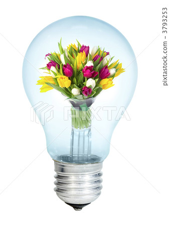 Electrobulb with a bunch of tulips Electrobulb with a bunch of tulips 3793253