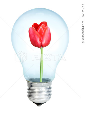 Electrobulb with a bunch of tulips 3793255