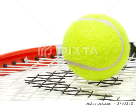 Tennis racket with a ball. 3793358