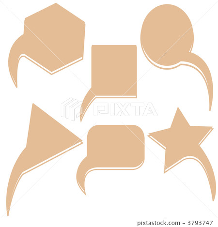 abstract brown text bubbles isolated on white background abstract brown text bubbles isolated on white background 3793747