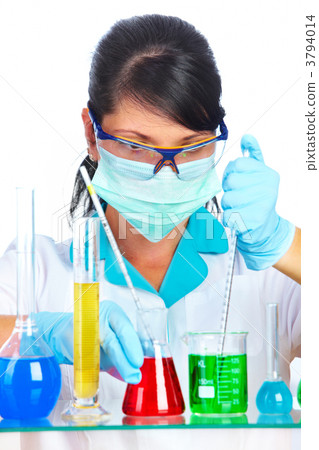 scientist in laboratory with test tubes scientist in laboratory with test tubes 3794014