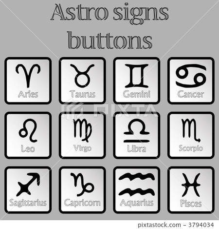 astro signs buttons-插圖素材 [3794034] - PIXTA圖庫