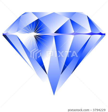 blue diamond isolated on white 3794229