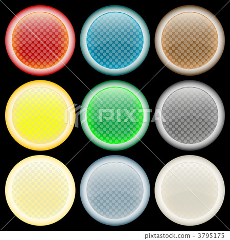 colored glossy web buttons against black - Stock Illustration [3795175 ...