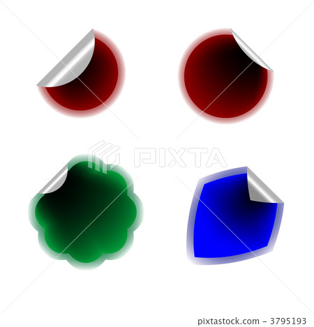 stickers against white background - Stock Illustration [3795193] - PIXTA