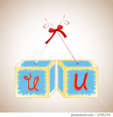 cubes alphabet U 3795370