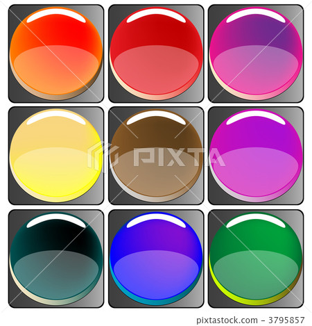 glossy colored web buttons collection - Stock Illustration [3795857 ...