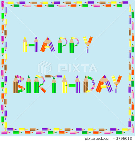 happy birthday pencils alphabet 3796018