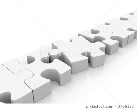3D puzzle isolated 3D puzzle isolated 3796153
