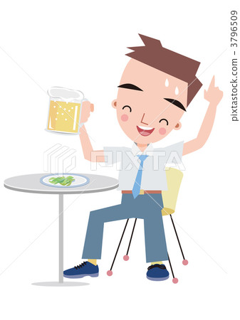 男人在啤酒花園裡喝酒 男人在啤酒花園裡喝酒 3796509