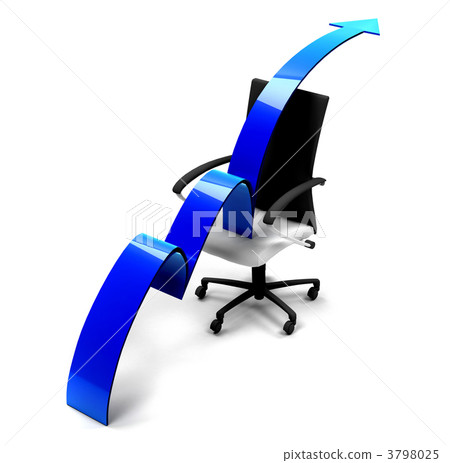 Arrow going up over a chair Arrow going up over a chair 3798025