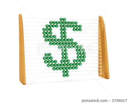 Dollar symbol in an abacus Dollar symbol in an abacus 3798027