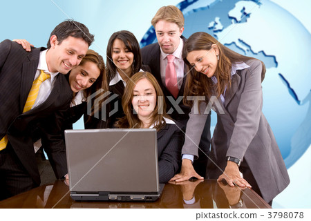 business team with a laptop business team with a laptop 3798078