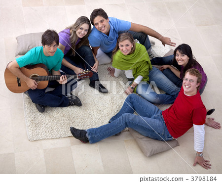 People gathering playing music 3798184