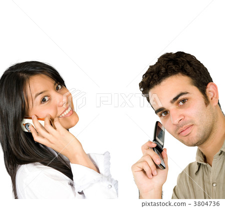 couple on the phone couple on the phone 3804736