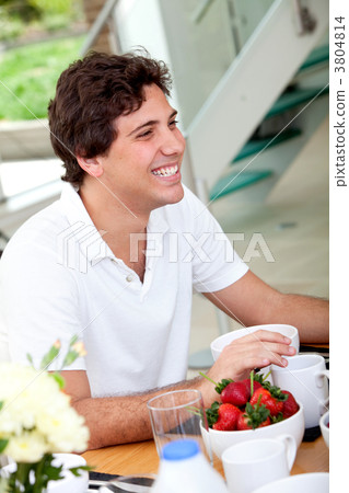 man at breakfast man at breakfast 3804814
