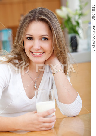 Girl drinking milk Girl drinking milk 3804820