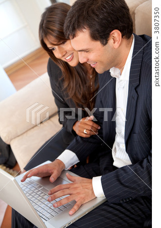 Business team on a laptop Business team on a laptop 3807350