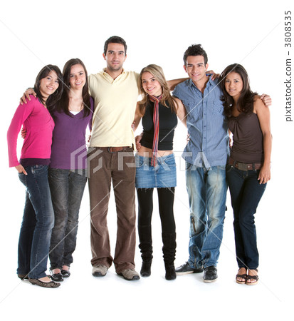Fullbody group of friends 3808535