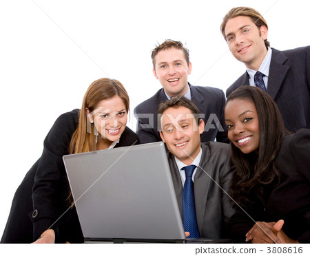 Business team on a laptop 3808616