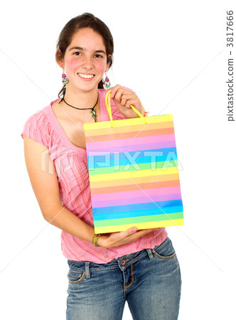 Casual woman with shopping bags Casual woman with shopping bags 3817666