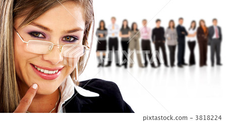 business woman with team business woman with team 3818224