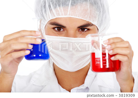 female chemist with test tubes 3819309