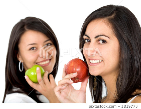 women with apples women with apples 3819773