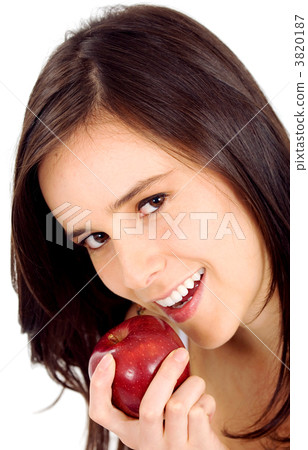 girl eating an apple girl eating an apple 3820187