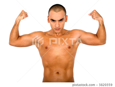 strong guy showing muscles 3820359