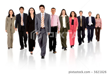 Business team walking forward Business team walking forward 3821826