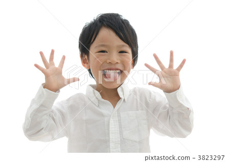 A boy in a white shirt (white back) A boy in a white shirt (white back) 3823297