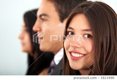 business team with a businesswoman leading business team with a businesswoman leading 3823990